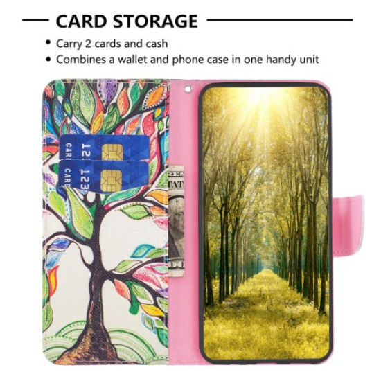 For Oppo Reno12 5G (Global) Case Pattern Print PU Leather Phone Cover - Life Tree