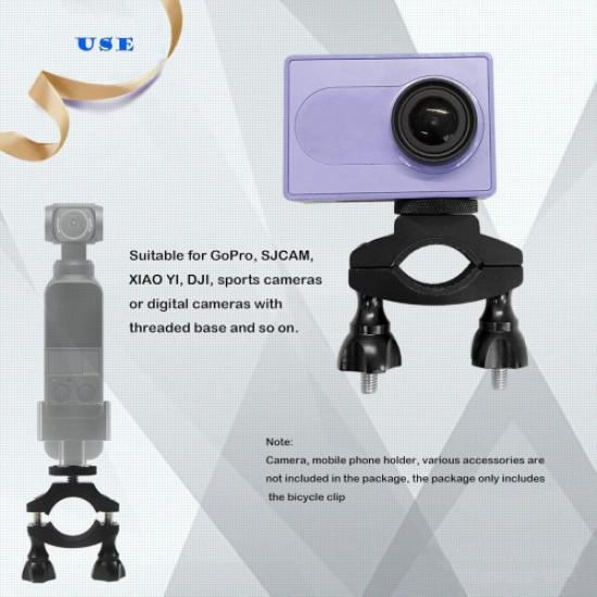 KF27870 Βάση Ποδηλάτου για Action Camera GoPro OSMO - Μαύρο