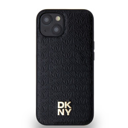 DKNY PU Leather Stack Logo Magsafe Zadní Kryt pro iPhone 14 - Black DKNY PU Leather Stack Logo Magsafe Zadní Kryt pro iPhone 14 - Black