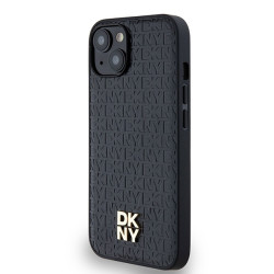 DKNY PU Leather Stack Logo Magsafe Zadní Kryt pro iPhone 14 - Black DKNY PU Leather Stack Logo Magsafe Zadní Kryt pro iPhone 14 - Black