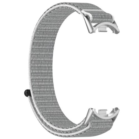 For Xiaomi Smart Band 9 NFC / 9 / 8 NFC / 8 Nylon Wrist Strap Bracelet Band with Magic Tape - Grey Gadgets - Toys - Hobby