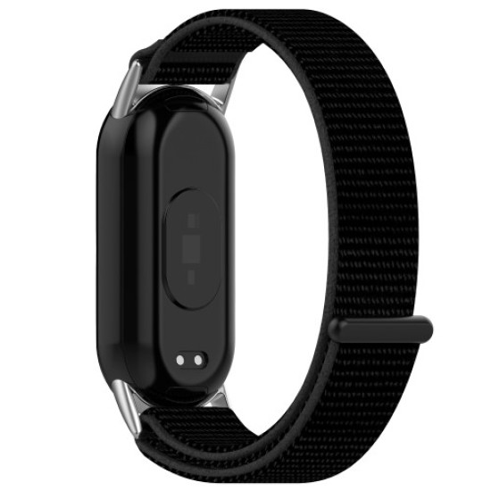 For Xiaomi Smart Band 9 NFC / 9 / 8 NFC / 8 Nylon Wrist Strap Bracelet Band with Magic Tape - Pure Black Gadgets - Toys - Hobby