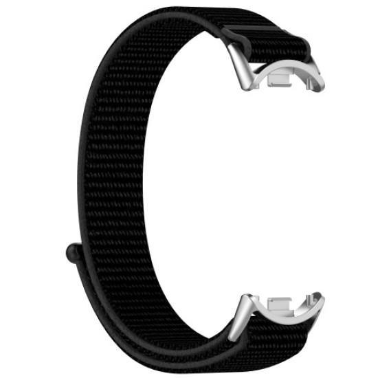 For Xiaomi Smart Band 9 NFC / 9 / 8 NFC / 8 Nylon Wrist Strap Bracelet Band with Magic Tape - Pure Black Gadgets - Toys - Hobby