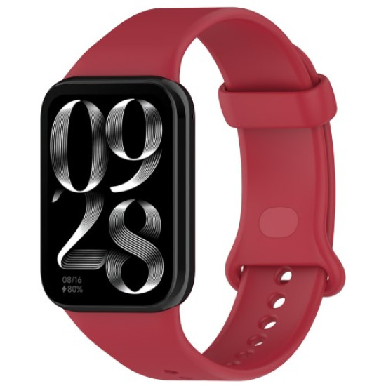For Xiaomi Smart Band 9 Pro Silicone Watch Band Adjustable Wrist Strap - Red