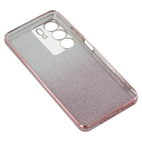 KADEM For Realme C75 Case Flower TPU Flexible Gradient Phone Cover - Rose Gold