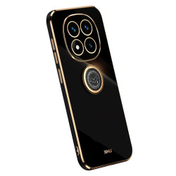 XINLI For Xiaomi Redmi Note 14 Pro 5G / Poco X7 5G Case Ring Kickstand Electroplating TPU Phone Cover - Black XINLI For Xiaomi Redmi Note 14 Pro 5G / Poco X7 5G Case Ring Kickstand Electroplating TPU Phone Cover - Black
