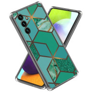 Θήκη Σιλικόνης TPU Σχέδιο Μάρμαρο σε Γεωμετρικά Σχέδια για Samsung Galaxy A56 5G - Πράσινο