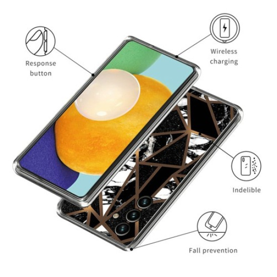 For Samsung Galaxy A56 5G Case Abstract Marble Pattern Printing TPU Phone Cover - Style E