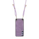 For Samsung Galaxy A56 5G / Galaxy A36 5G Retro Leather Phone Back Cover with Adjustable Strap - Purple