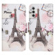 For Samsung Galaxy A56 5G / A36 5G Leather Case Pattern Printing Cross Texture Phone Cover - Tower