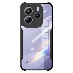 Θήκη Σιλικόνης TPU με Διάφανη Σκληρή Πλάτη για Xiaomi Redmi Note 14 5G - Μαύρο