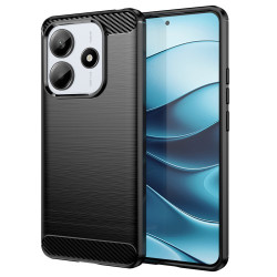 Θήκη Σιλικόνης TPU Carbon Fiber για Xiaomi Redmi Note 14 5G - Μαύρο