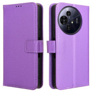For TCL 50 Pro NxtPaper 5G / 50 NxtPaper 5G Case PU Leather Diamond Texture Wallet Phone Cover - Purple