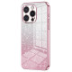 For iPhone 16 Pro Case Electroplating Gradient Glitter TPU Phone Cover - Pink