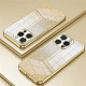 For iPhone 16 Pro Case Electroplating Gradient Glitter TPU Phone Cover - Gold
