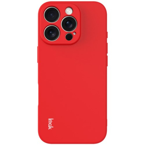 IMAK UC-4 Series for iPhone 16 Pro TPU Case Soft Phone Cover Straight Edge - Red