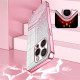 For iPhone 16 Pro Max Case Electroplating Gradient Glitter TPU Phone Cover - Pink
