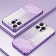 For iPhone 16 Pro Max Case Electroplating Gradient Glitter TPU Phone Cover - Purple