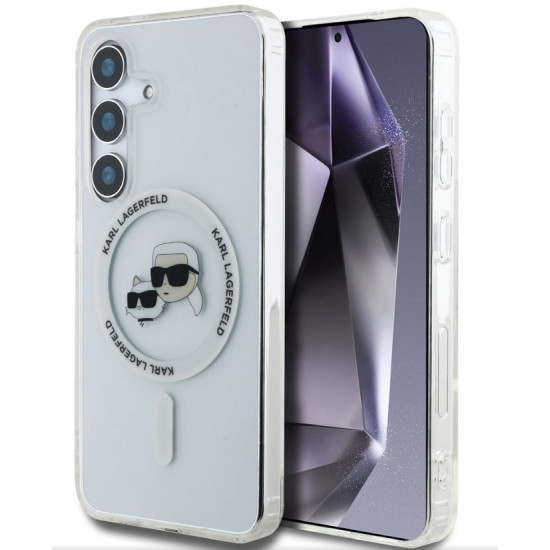 Karl Lagerfeld IML K&CH Heads MagSafe Case for Samsung Galaxy S25 - Clear Apple Cases Mobile