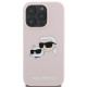 Karl Lagerfeld Liquid Silicone Double Heads MagSafe Case for iPhone 16 Pro - Pink Apple Cases Mobile