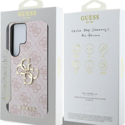 Guess PU 4G Metal Logo Case for Samsung Galaxy S25 Ultra - Pink Guess PU 4G Metal Logo Case for Samsung Galaxy S25 Ultra - Pink