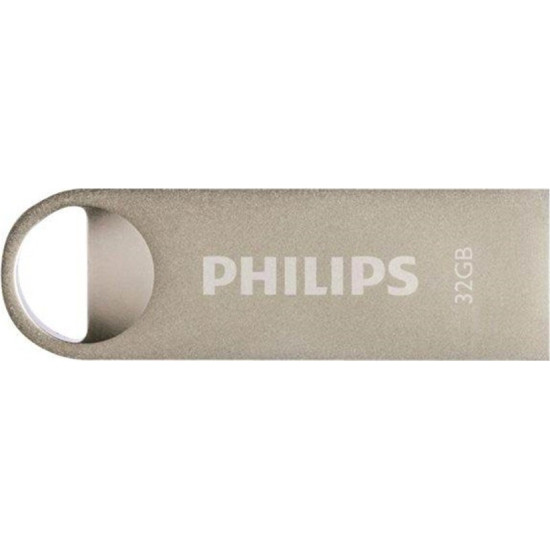 Philips Moon 32GB USB 2.0 Stick - Silver Memory Cards & USB Sticks
