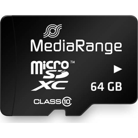MediaRange MR959 microSDXC 64GB Class 10 A1 High Speed Memory Cards & USB Sticks