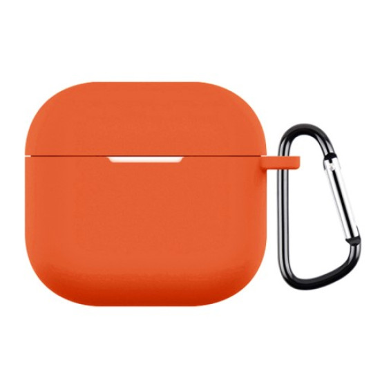 For AirPods 4 Silicone Case Soft Wireless Earbud Organizer Cover Thickness 2.5mm with Carabiner - Orange Gadgets - Toys - Hobby
