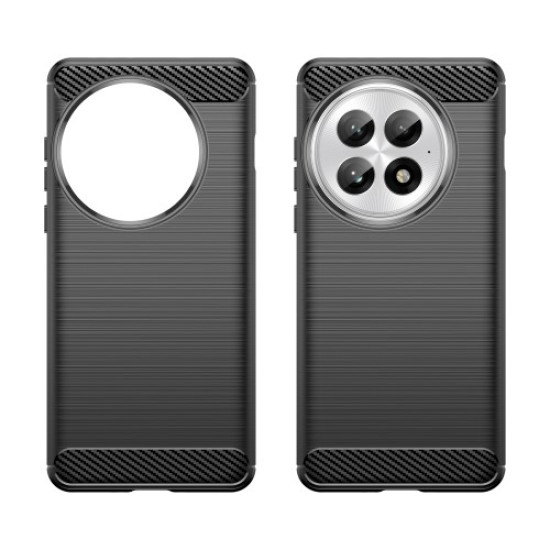 For OnePlus 13 Case Carbon Fiber Texture Brushed Anti Fingerprint Phone Back Cover - Black OnePlus Mobile Cases