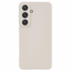 For Samsung Galaxy S25 Case Precise Cut-Outs Straight Edge TPU Shockproof Phone Cover - White For Samsung Galaxy S25 Case Precise Cut-Outs Straight Edge TPU Shockproof Phone Cover - White