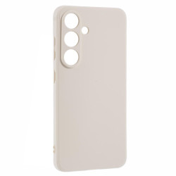For Samsung Galaxy S25 Case Precise Cut-Outs Straight Edge TPU Shockproof Phone Cover - White For Samsung Galaxy S25 Case Precise Cut-Outs Straight Edge TPU Shockproof Phone Cover - White