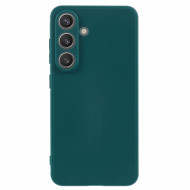 For Samsung Galaxy S25 Case Precise Cut-Outs Straight Edge TPU Shockproof Phone Cover - Army Green