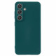 For Samsung Galaxy S25 Case Precise Cut-Outs Straight Edge TPU Shockproof Phone Cover - Army Green Samsung Cases Mobile