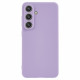 For Samsung Galaxy S25 Case Precise Cut-Outs Straight Edge TPU Shockproof Phone Cover - Purple Samsung Cases Mobile