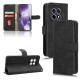 Leather Case For OnePlus 13R 5G / Ace 5 5G / Ace 5 Pro 5G Skin Feel Anti Drop Wallet Flip Phone Cover - Black OnePlus Mobile Cases