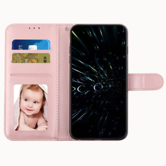 For Xiaomi Redmi Note 14 Pro+ 5G / Note 14 Pro 5G / Poco X7 5G Case Stand Flip Protective Leather Phone Cover - Rose Gold XIAOMI Cases Mobile