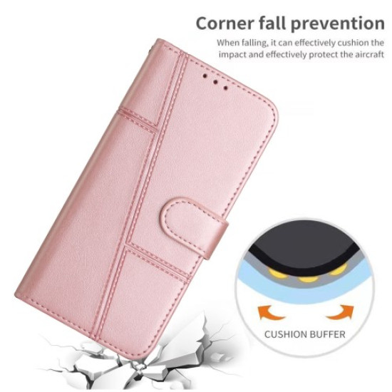 For Xiaomi Redmi Note 14 Pro+ 5G / Note 14 Pro 5G / Poco X7 5G Case Stand Flip Protective Leather Phone Cover - Rose Gold XIAOMI Cases Mobile