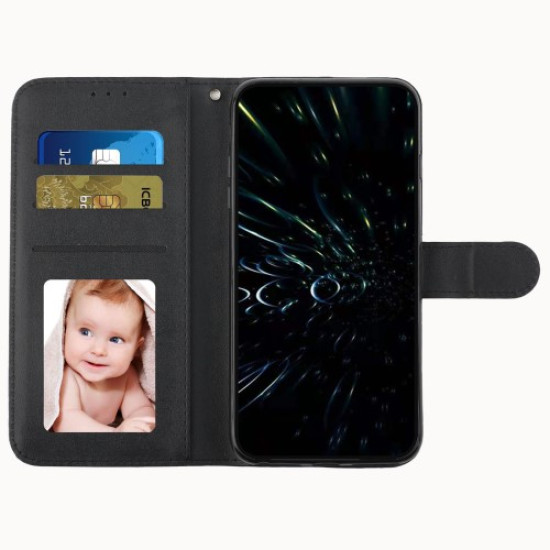 For Xiaomi Redmi Note 14 Pro+ 5G / Note 14 Pro 5G / Poco X7 5G Case Stand Flip Protective Leather Phone Cover - Black XIAOMI Cases Mobile