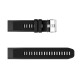For Garmin Fenix 7X/6X Sapphire GPS/6X Pro/6X GPS/5X GPS/5X Plus Silicone Sport Watch Band Adjustable Watch Strap Replacement with Silver Buckle - Black Gadgets - Toys - Hobby