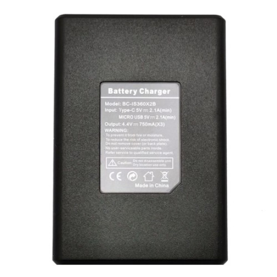 AI71 Camera Battery USB Charger Three Slots Charging Dock Fast Charging Station for Insta360 ONE X2 Apple Cables Adapters & Chargers