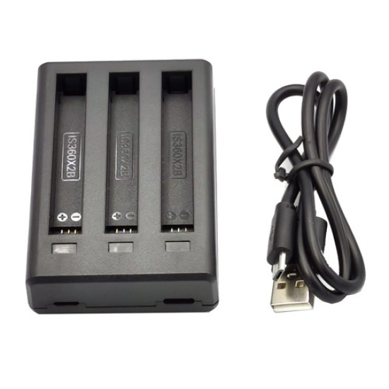 AI71 Camera Battery USB Charger Three Slots Charging Dock Fast Charging Station for Insta360 ONE X2 Apple Cables Adapters & Chargers