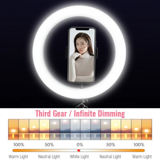 10inch USB Powered Ring Light with 160cm Telescopic Tripod Stand for Live Broadcast Video Shooting Gadgets - Toys - Hobby