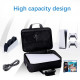 Carrying Case for Sony PS5 Travel Storage Bag for Game Cards Protective Shoulder Bag for Controllers HD/USB Cable Accessories Bag - Black / Blue Gaming