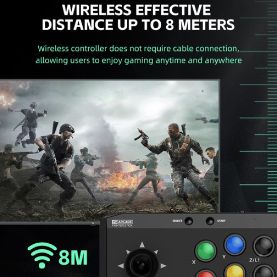 DATA FROG For PC / Android / iOS / M8 2.4G Wireless Fighting Joystick Controller Arcade Game Station Gaming DATA FROG For PC / Android / iOS / M8 2.4G Wireless Fighting Joystick Controller Arcade Game Station Gaming