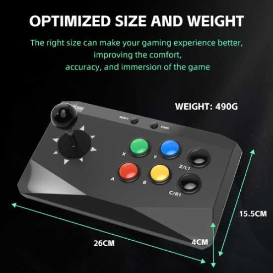 DATA FROG For PC / Android / iOS / M8 2.4G Wireless Fighting Joystick Controller Arcade Game Station Gaming DATA FROG For PC / Android / iOS / M8 2.4G Wireless Fighting Joystick Controller Arcade Game Station Gaming