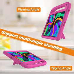 For Lenovo Tab M11 / Xiaoxin Pad 11 2024 Case EVA Handle Kickstand Tablet Cover - Rose