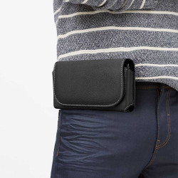 Cowhide Leather Belt Phone Bag for Men Waist Phone Case Compatible with 6.5-7.0" Mobile Phones (Size: XXL) Cowhide Leather Belt Phone Bag for Men Waist Phone Case Compatible with 6.5-7.0" Mobile Phones (Size: XXL)