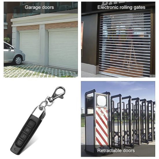 4 Keys Electric Wireless Remote Control Duplicator Cloning Code Garage Gate Door Opener Keychain Black Gadgets - Toys - Hobby