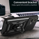 For Motorola Moto S50 Neo 5G / G85 5G Case with Slide Camera Lid PC+TPU Kickstand Phone Cover - Black Motorola Cases Mobile