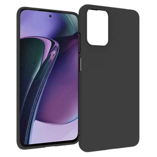 For Motorola Moto E14 4G / G04 4G / G04s 4G / G24 4G Case Matte Finish Soft TPU Phone Cover (Big Rear Lens Hole) - Black Motorola Cases Mobile